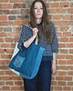 torby na ramię Lazy bag torba niebieska z jeansem no waste