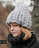 czapki damskie Wełniana ciepła czapka Beanie w grubym splocie