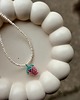 chokery Naszyjnik Choker z pereł hodowlanych z malinką/truskawką/poziomką