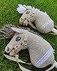 zabawki - inne Hobby Horse, lniany koń na kiju boho, A4, zabawka