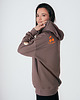 bluza z kapturem damska Bluza damska z kapturem Mon Cherie w paryskim stylu, Taupe