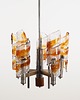 lampy wiszące Lampa wisząca, szkło Murano, włoski design, lata 70, produkcja: Włochy
