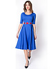 sukienki midi damskie Sukienka Folk 09 błękit paryski