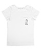 t-shirty dla dziewczynki Biały T-shirt dziecięcy Premium z haftem Króliczek