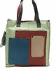 torby na ramię Torebka damska shopper, pojemna, skórzana ze skrawków kolorowa OLIVKA