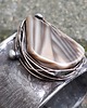 bransoletki wire wrapping Krzemień w gniazdku - bransoletka regulowana