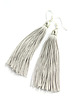 kolczyki chwosty Srebrzyste kolczyki chwosty frędzle
