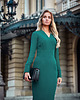 sukienki midi damskie Sukienka ołówkowa-zielona(S-136)