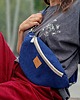 saszetka nerka Sztruksowa nerka damska basic Granatowa