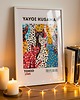 plakaty PLAKAT dekoracyjny czarne koty kropki abstrakcyjny  Yayoi Kusama,  poster