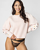 bluza bez kaptura damska Bluza Mad Hatter - pudrowy róż