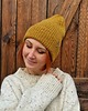 czapki damskie Czapka beanie Musztardowa 100% merino