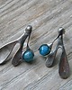 kolczyki wire wrapping Apatyt  - sztyfty