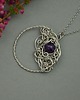 wisiory Wisiorek ametyst koło kółko wire wrapping