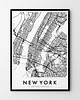 plakaty Nowy Jork  New York Plakat Mapa