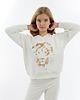 bluzy dla dziewczynki Bluza dziecięca z haftem lwa