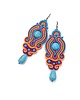 kolczyki soutache Kolczyki sutasz kolorowe z howlitami energetyczne wiosenne Zoya