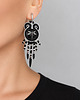 kolczyki soutache Srebrna wazka- kolczyki sutasz