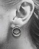 kolczyki srebrne ECLIPSE - kolczyki srebrne ręcznie kute oksydowane