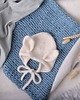czapki dziecięce Bonetka Tuliś biała Baby Alpaka + Merino