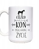 kubki Ciężko pracuje by mój koń, kubek z koniem