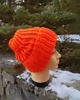 czapki damskie Czapka beanie neon pomarańcz