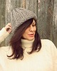 czapki damskie Czapka beanie handmade beż