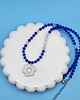 korale Naszyjnik FLOWER blue jadeit