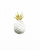 wisiory Ananas jasny - zawieszka srebrna