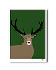obrazy i plakaty do pokoju dziecięcego Plakat A4 Jeleń zielony