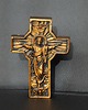 figurki i rzeźby Rzeźba złoty Jezus na Krzyżu wys. 10 cm