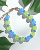 bransoletki z kamieni naturalnych Bransoletka : summer collection : lime in the sky