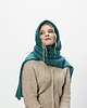 czapki damskie Alpaka kaptur Eliza - morski