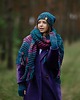 szale damskie Duży szal MAXCOLOR szalik  handmade " kosmiczne energie"