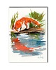 grafiki i ilustracje Obraz ręcznie malowany "Lisek"