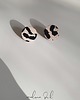 kolczyki - inne GAJA kolczyki minimalistyczne koła bezowe skóra naturalna w czarne cetki