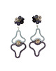 kolczyki soutache Blac & White Kolczyki TIKI z zawieszką PULELEHUA