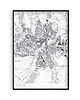 plakaty Mapa Lublina - czarny plakat z mapą miasta