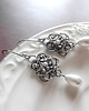 kolczyki wire wrapping Kolczyki srebrne Snowdrop