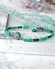 bransoletki srebrne ŚLICZNA BRANSOLETKA DELICATE MOSAIC GREEN, srebro z mozaiką