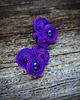 kolczyki soutache Małe, fioletowe, eleganckie kolczyki sutasz