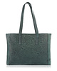torby na ramię SKÓRZANA TORBA SHOPPER DAMSKA W KWIATY PAOLO PERUZZI IN-56-GR