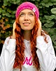 czapki damskie Czapka Handmade Explorer Luks Malina WEŁNA 15%