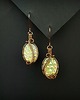 kolczyki wire wrapping Kolczyki z żywicą