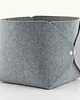 skrzynki, kufry i pudła Pudełko filcowe - Szare minimalistyczne