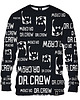 bluzy męskie Bluza Bez Kaptura Męska DR.CROW Logo Czarna
