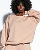bluza bez kaptura damska Bluza damska crewneck F1809 BEŻOWA