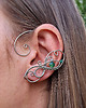 nausznice Nausznice  zielony agat wire wrapping zausznice