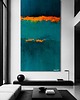 obrazy ZŁOTY ZACHÓD  - ręcznie malowany obraz na płótnie 80x160cm