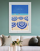 plakaty Sopot - plaża z parasolkami - plakat fine art